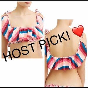 HP❤️NWT Bikini Top Multicolored Ties on Shoulders